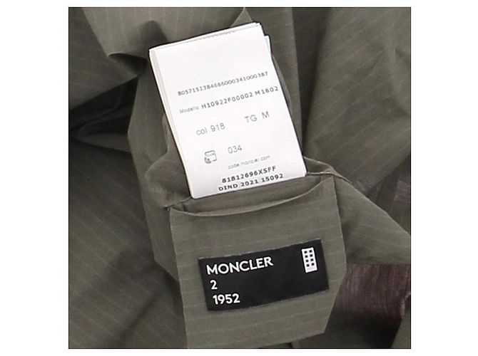 Camicia Moncler Kaki in Cotone M Cachi - vista 6