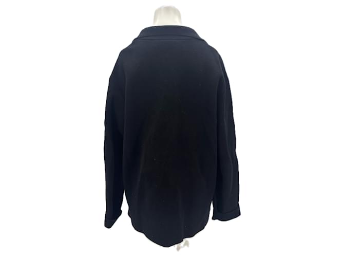 Autre Marque FURSAC Pullover aus Baumwolle Schwarz mit Tasche - Ansicht 2
