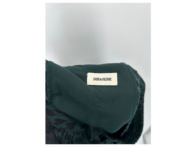 Zadig & Voltaire Falda estampado leopardo caqui y negro - vista 5