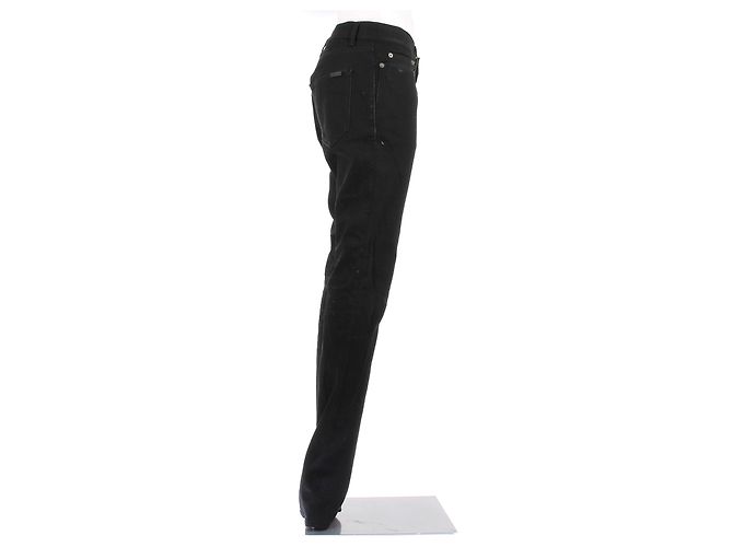 Jeans Saint Laurent in cotone nero - vista 3