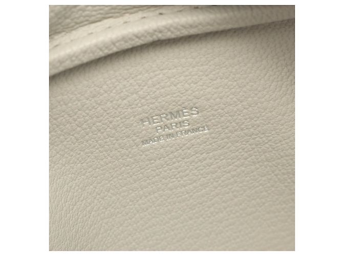 Hermès Borsa Mini Plume 20 in pelle di capra Hermes Grigio - vista 4