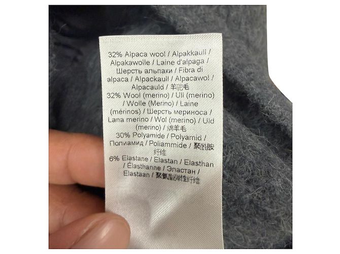 Ganni Cardigan mit V-Ausschnitt aus grauer Wolle - Ansicht 6