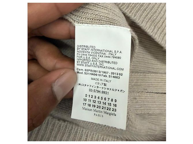 Maison Martin Margiela Maison Margiela Pullover aus beiger Wolle - Ansicht 4