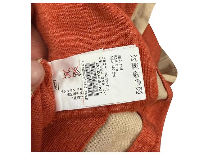 Chloé Cardigan mit V-Ausschnitt aus Kaschmir in Rost Orange - Ansicht 4