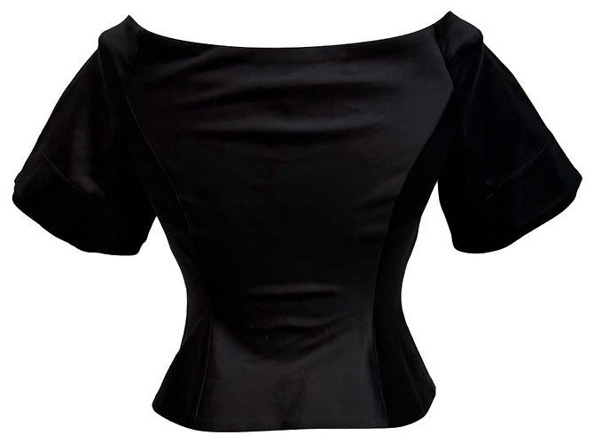 Ganni Halterneck-Bluse aus schwarzem Polyester - Ansicht 2