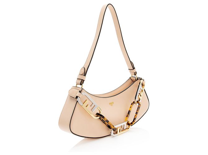 Fendi Leather O'Lock Swing Shoulder Bag Pink - view 2