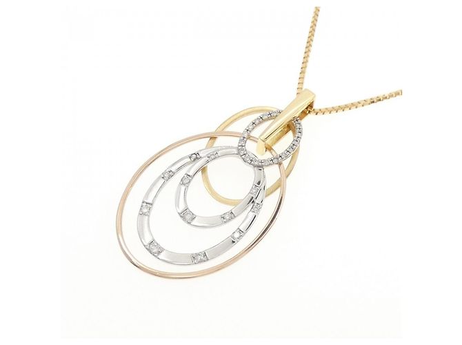 Autre Marque Collana con Diamanti Au750/PT900/Au750 D'oro - vista 3