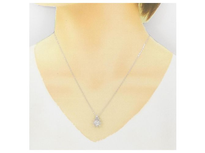 Autre Marque Collana in oro bianco Au750 e diamanti Argento - vista 6