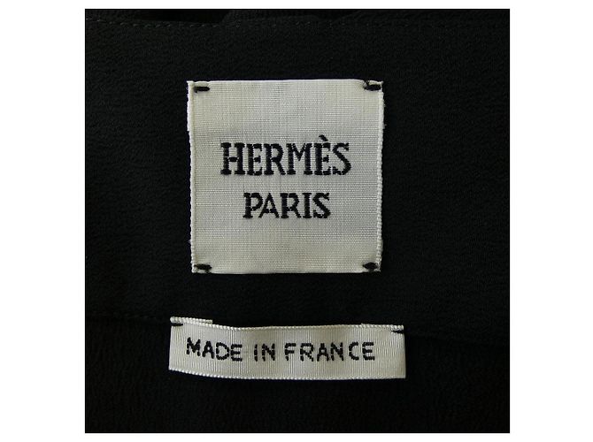 Hermès Gonna di seta Hermes Nero - vista 4