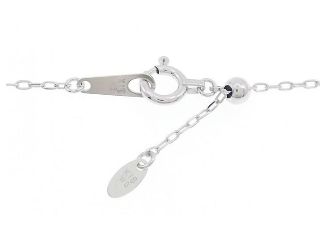 Autre Marque Au750 Weißgold Diamant Initialen M Halskette Silber - Ansicht 5