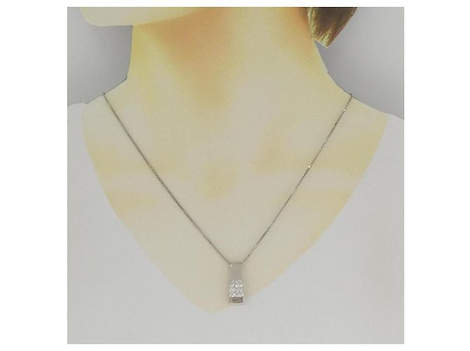 Autre Marque Collana di Diamanti PT900 PT850 Argento - vista 6