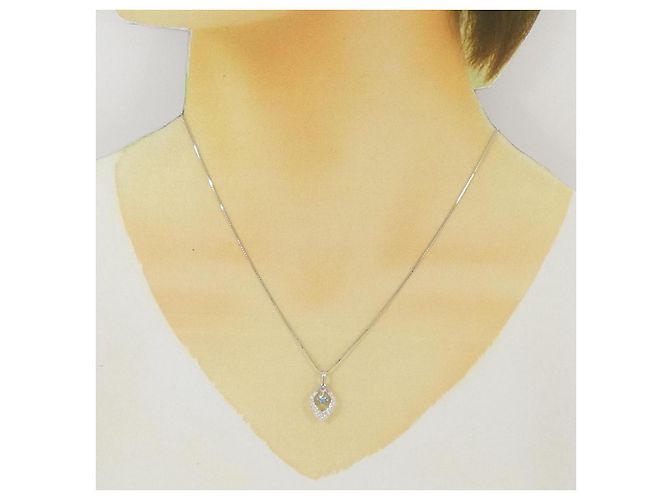 Autre Marque Collana in oro bianco Au750 e diamanti Argento - vista 6