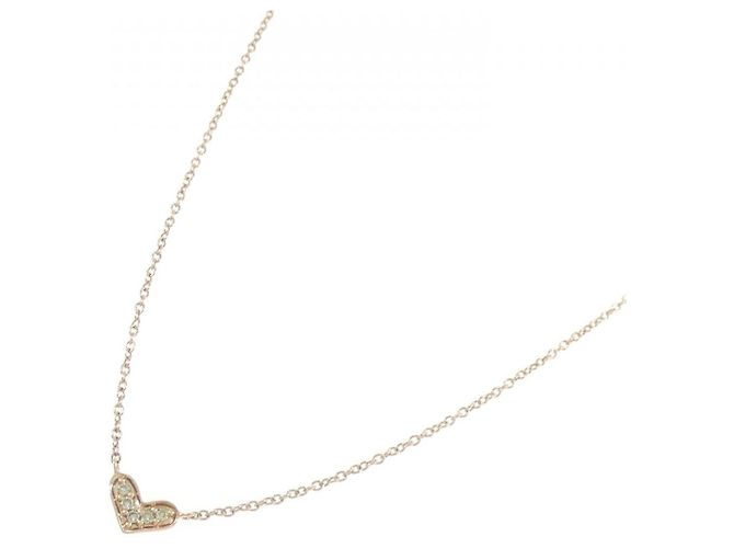 Autre Marque Collana in oro rosa K10 e diamanti - vista 2
