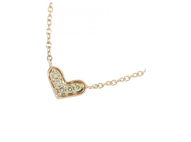 Autre Marque Collana in oro rosa K10 e diamanti - vista 3