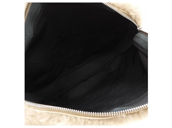 Timeless Chanel G45984B17892 Shearling-Lammfell-Sandalen Beige - Ansicht 9