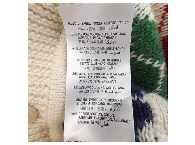 Cárdigan Gucci Cárdigan de lana Roja Beige Verde Azul marino - vista 3