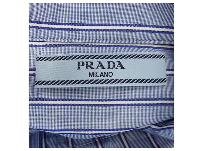 Camicia a righe Prada Blu - vista 4