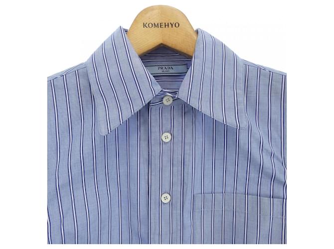 Camicia a righe Prada Blu - vista 5