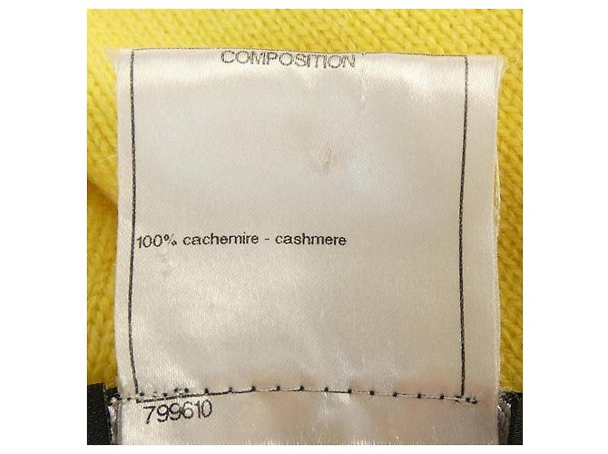 Timeless Chanel 100 Percent Cashmere Strickware Gelb - Ansicht 3