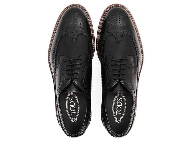 Tod's Scarpe Derby in pelle Tod’s Nero - vista 4