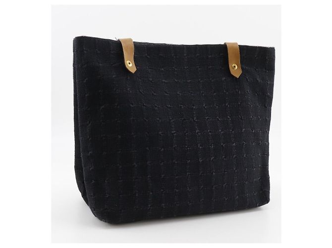 Hermès Hermes Amedaba Cabas de Poche Canvas Shoulder Bag Nero - vista 3