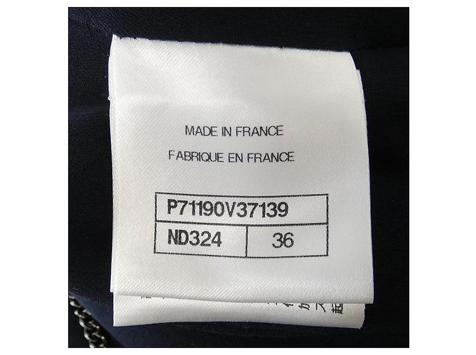 Timeless Chaqueta Chanel sin cuello Azul Azul marino - vista 5