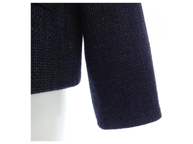 Timeless Chaqueta Chanel sin cuello Azul Azul marino - vista 7