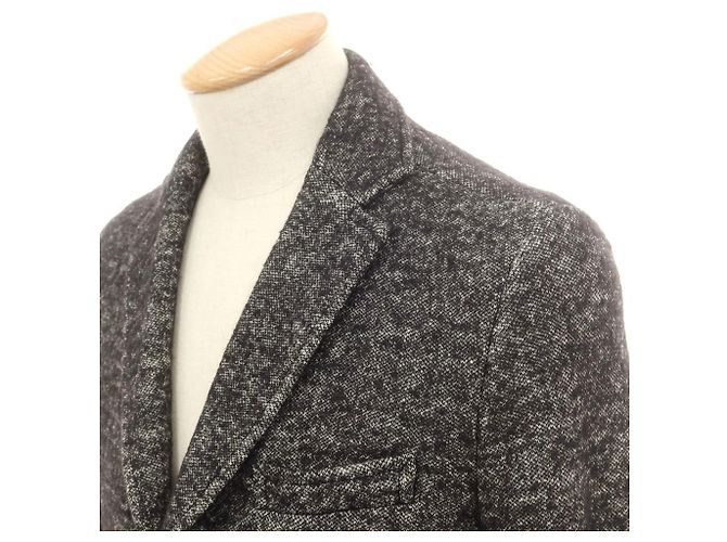 Autre Marque Abrigo Chesterfield de lana y algodón Mr.Rick Tailor Castaño - vista 2