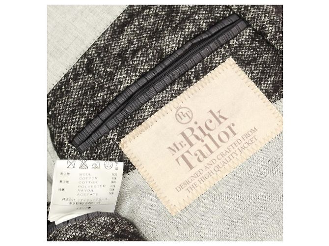 Autre Marque Abrigo Chesterfield de lana y algodón Mr.Rick Tailor Castaño - vista 7