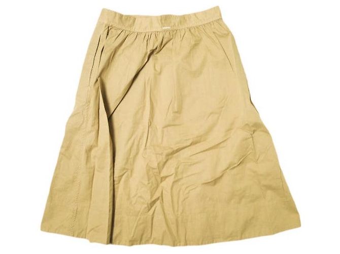 Autre Marque Falda de sarga de algodón MHL. Beige - vista 2