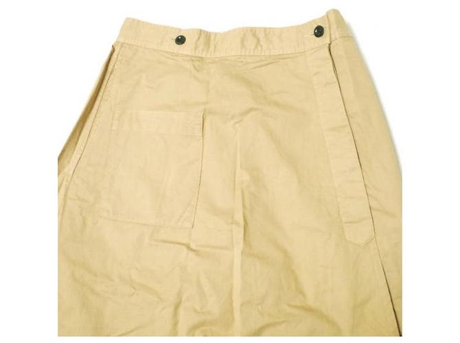 Autre Marque Falda de sarga de algodón MHL. Beige - vista 4