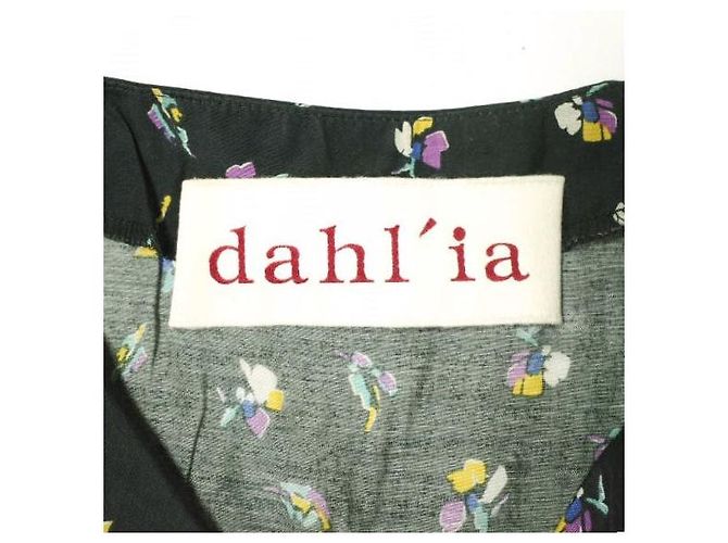 Autre Marque dahl'ia Cupra Cotton Kleid Schwarz - Ansicht 3