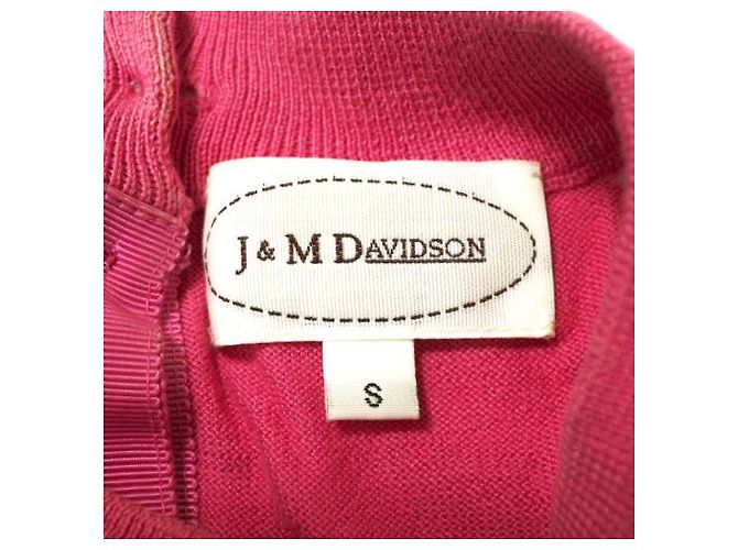 Autre Marque J&M Davidson 2way High Gauge Cotton Kurzarm Strickpullover Pink - Ansicht 3