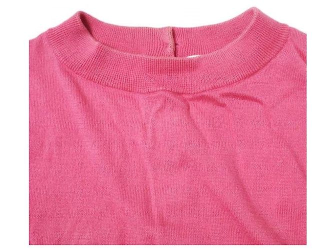 Autre Marque J&M Davidson 2way High Gauge Cotton Kurzarm Strickpullover Pink - Ansicht 4