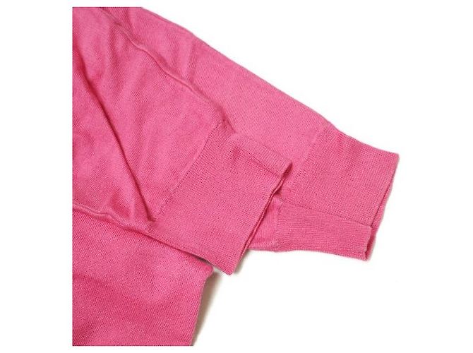 Autre Marque J&M Davidson 2way High Gauge Cotton Kurzarm Strickpullover Pink - Ansicht 5