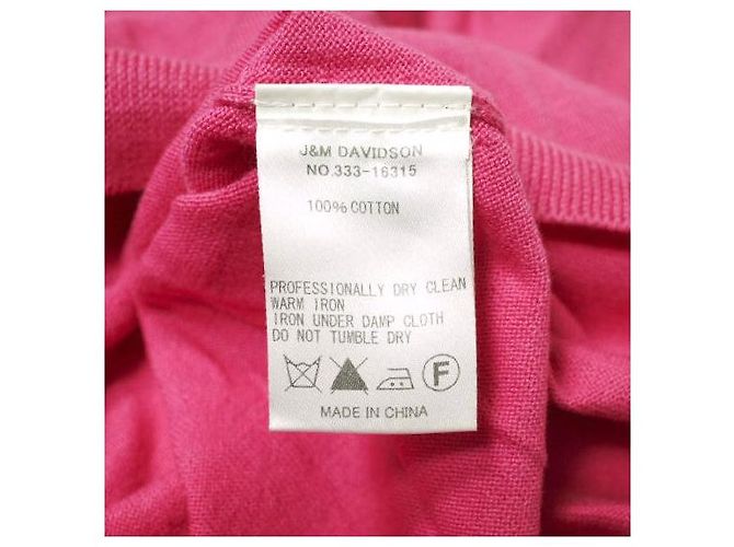 Autre Marque J&M Davidson 2way High Gauge Cotton Kurzarm Strickpullover Pink - Ansicht 7
