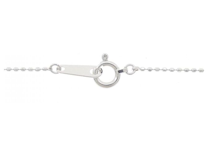 Autre Marque Collana a fiore con diamanti in oro bianco PT900 Au750 Argento - vista 5