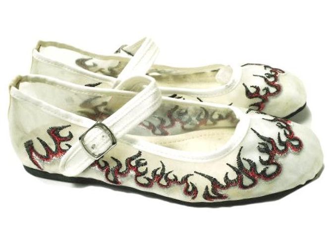 Autre Marque Mrs ROSE Bestickte Tüll-Kung-Fu-Schuhe Weiß - Ansicht 3