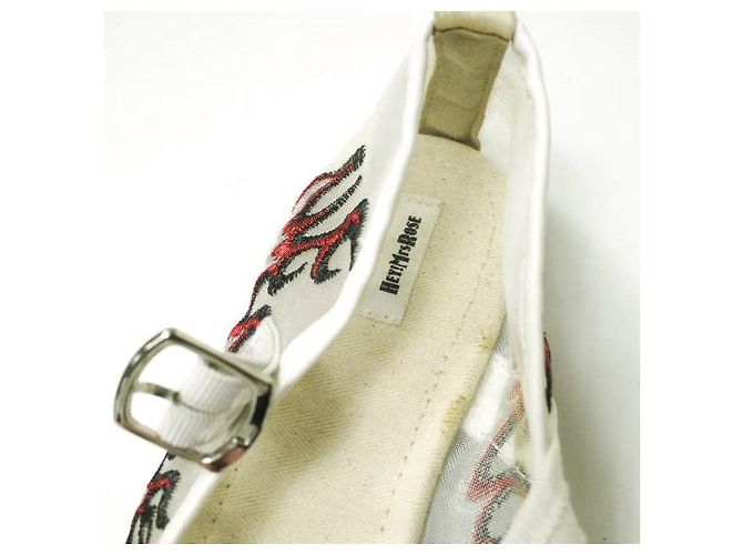 Autre Marque Mrs ROSE Bestickte Tüll-Kung-Fu-Schuhe Weiß - Ansicht 8