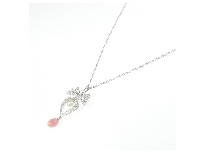 Collana Mikimoto in Perla di Conchiglia e Platino Argento - vista 2