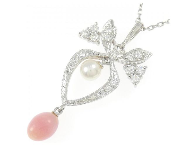 Collana Mikimoto in Perla di Conchiglia e Platino Argento - vista 3
