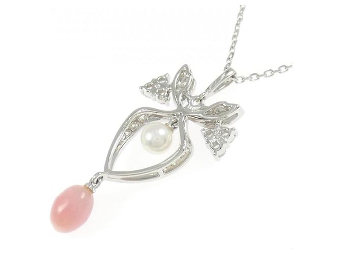Collana Mikimoto in Perla di Conchiglia e Platino Argento - vista 4