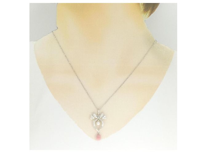 Collana Mikimoto in Perla di Conchiglia e Platino Argento - vista 6