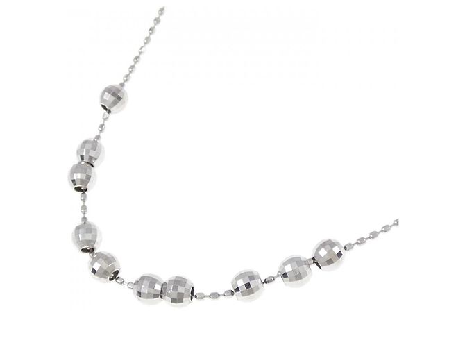 Autre Marque Collier en or blanc Au750 Argenté - vue 4