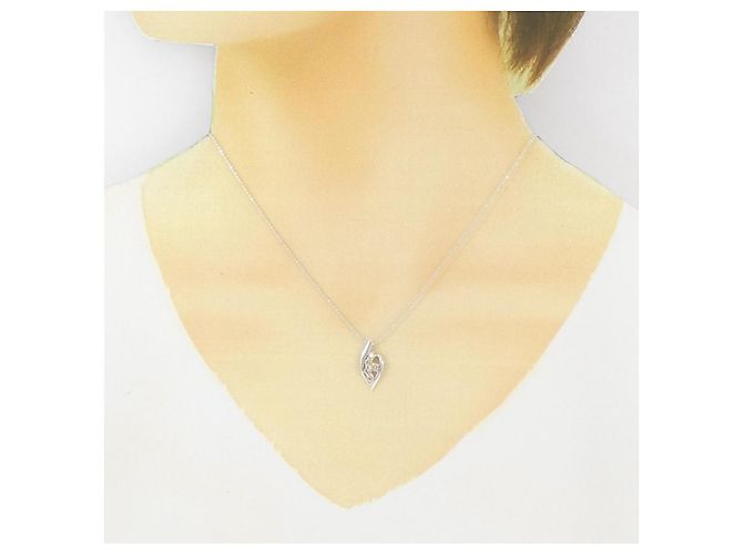 Autre Marque Collana in Diamanti K18WG Argento - vista 6