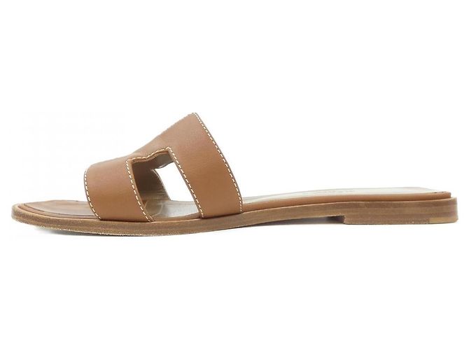 Hermès Sandali in pelle Box Calf Hermes Marrone - vista 2