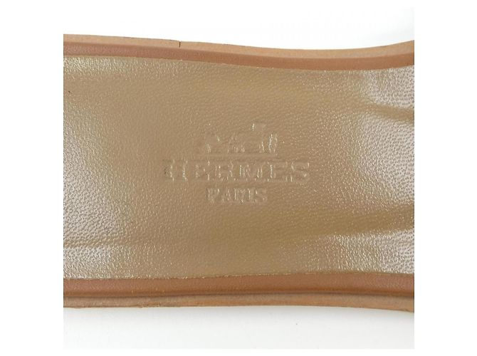 Hermès Sandali in pelle Box Calf Hermes Marrone - vista 6