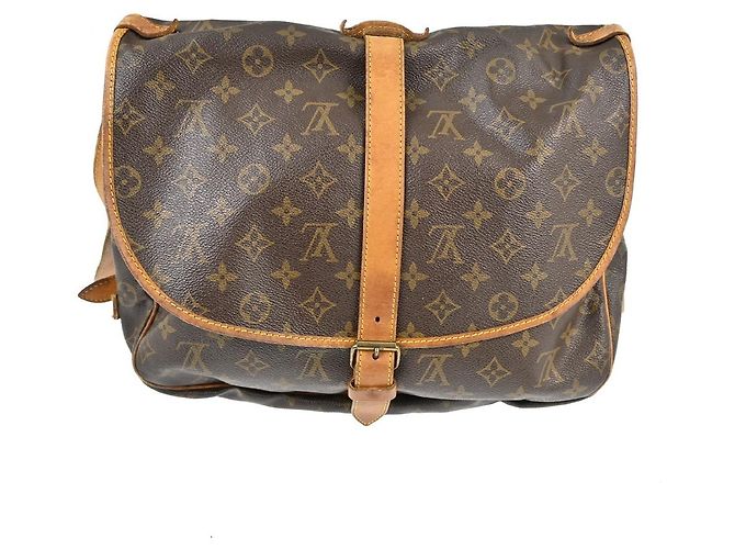 Louis Vuitton Saumur Monogram Canvas 35 Marrone - vista 2