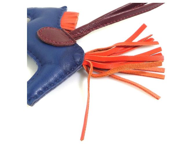 Hermès Charm per borsa Hermes Rodeo PM Rosso Blu - vista 4