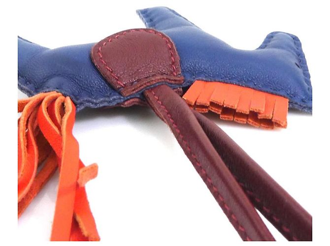Hermès Charm per borsa Hermes Rodeo PM Rosso Blu - vista 6